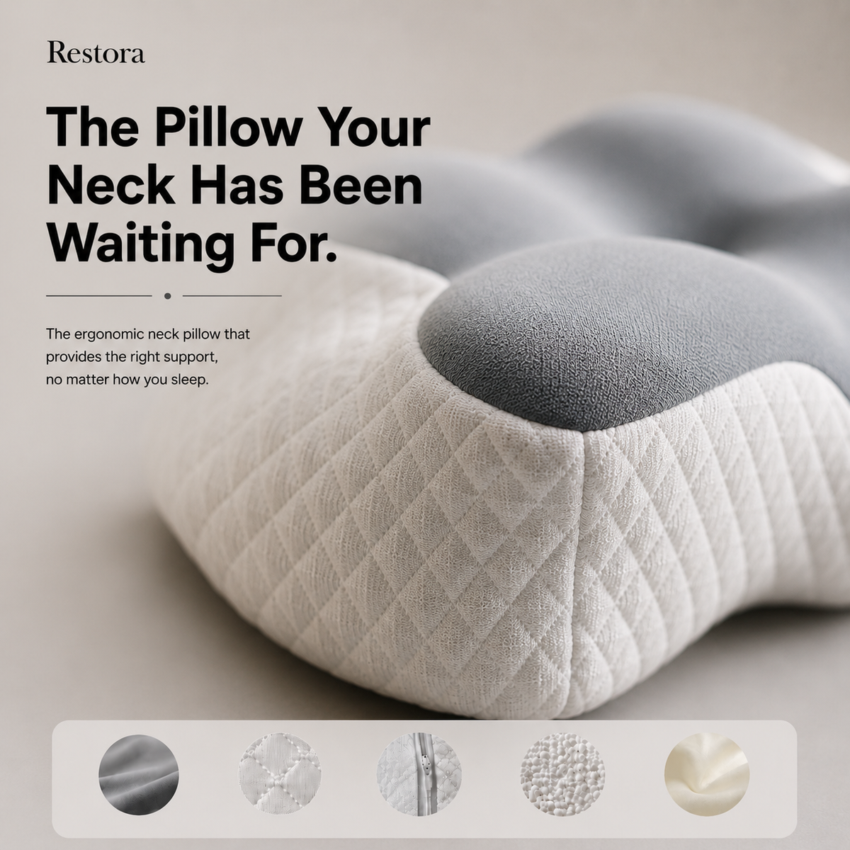 Restora™ Ergonomic Neck Pillow