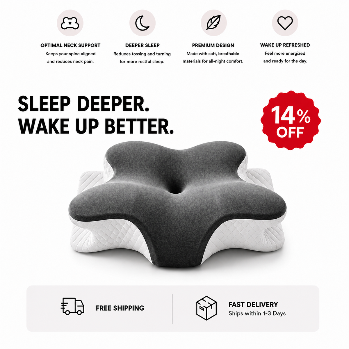 Restora™ Ergonomic Neck Pillow